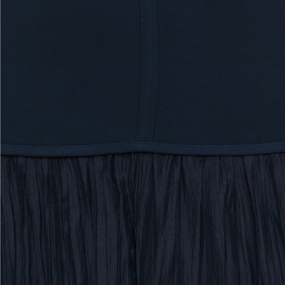 NEW Reformation Cyra Drop Waist Dress Midnight Navy Blue | US 2 UK 4 - Picture 12 of 15